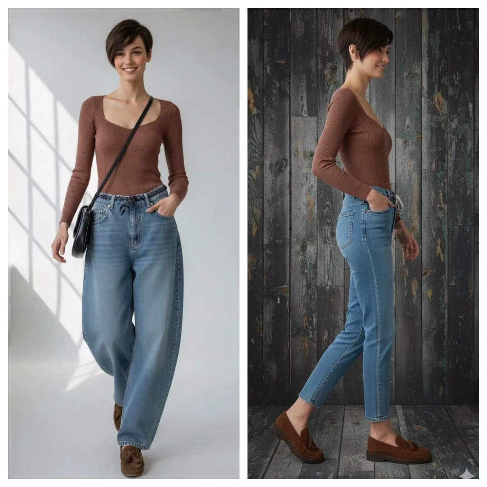 Abercrombie Fitch LuxeLoft Top Women's Ribbed Sweetheart Neck Brown Sz S Preppy - Picture 3 of 16